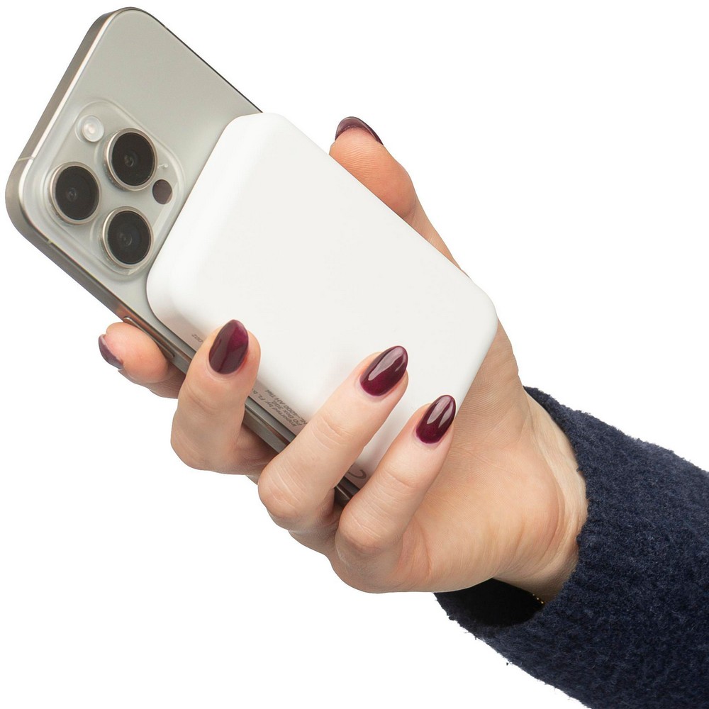 Eco Power Bank 5000 mAh z ładowaniem bezprzewodowym 15W - Power banki z nadrukiem logo | VEBI - zdjęcie 17