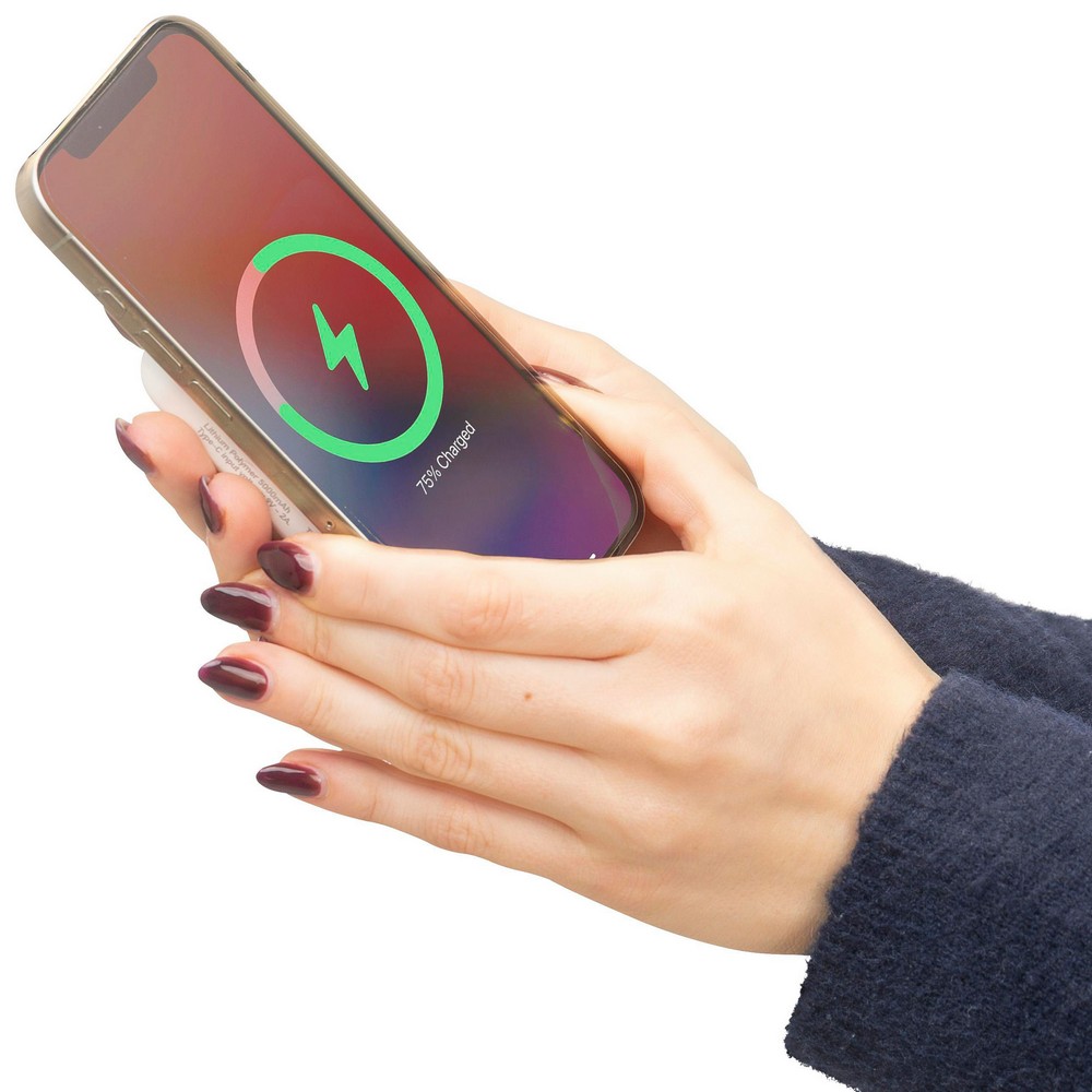 Eco Power Bank 5000 mAh z ładowaniem bezprzewodowym 15W - Power banki z nadrukiem logo | VEBI - zdjęcie 18