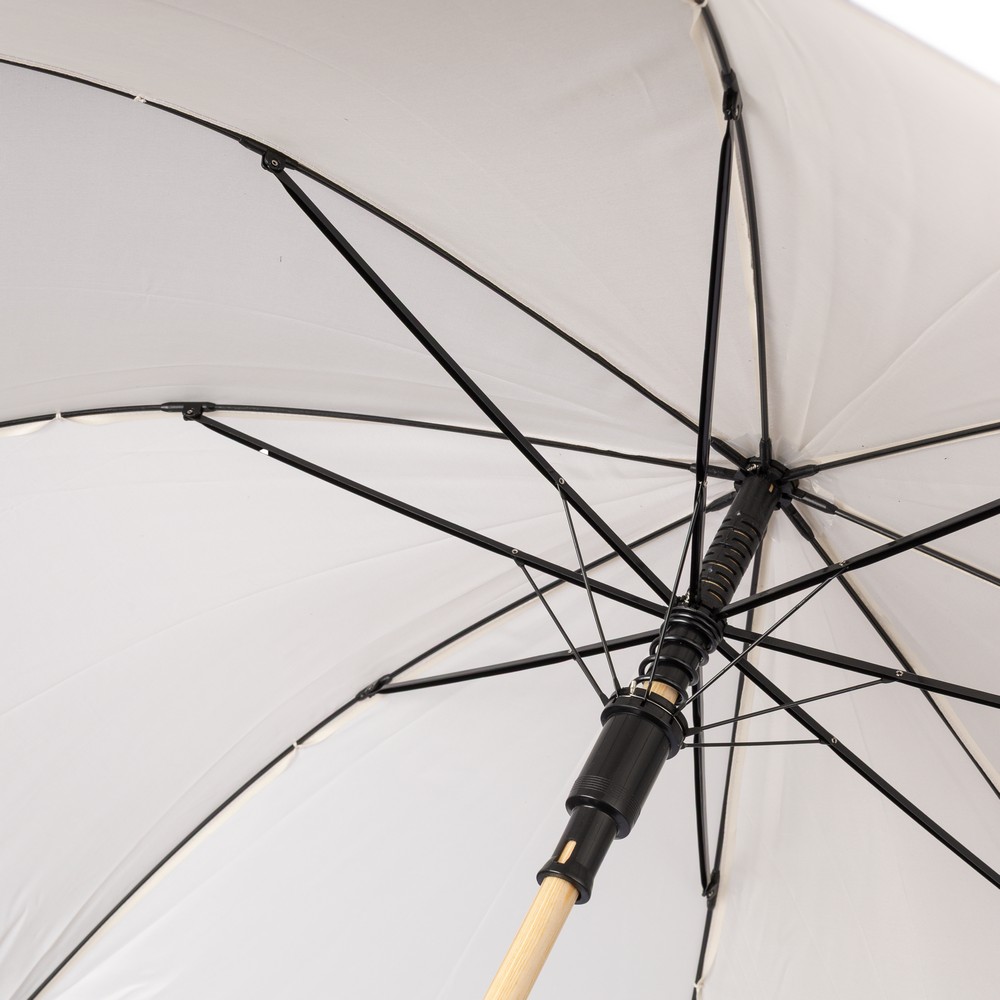 Parasol automatyczny RPET z bambusową rączką 23\" - Parasole automatyczne z nadrukiem logo | VEBI - zdjęcie 7