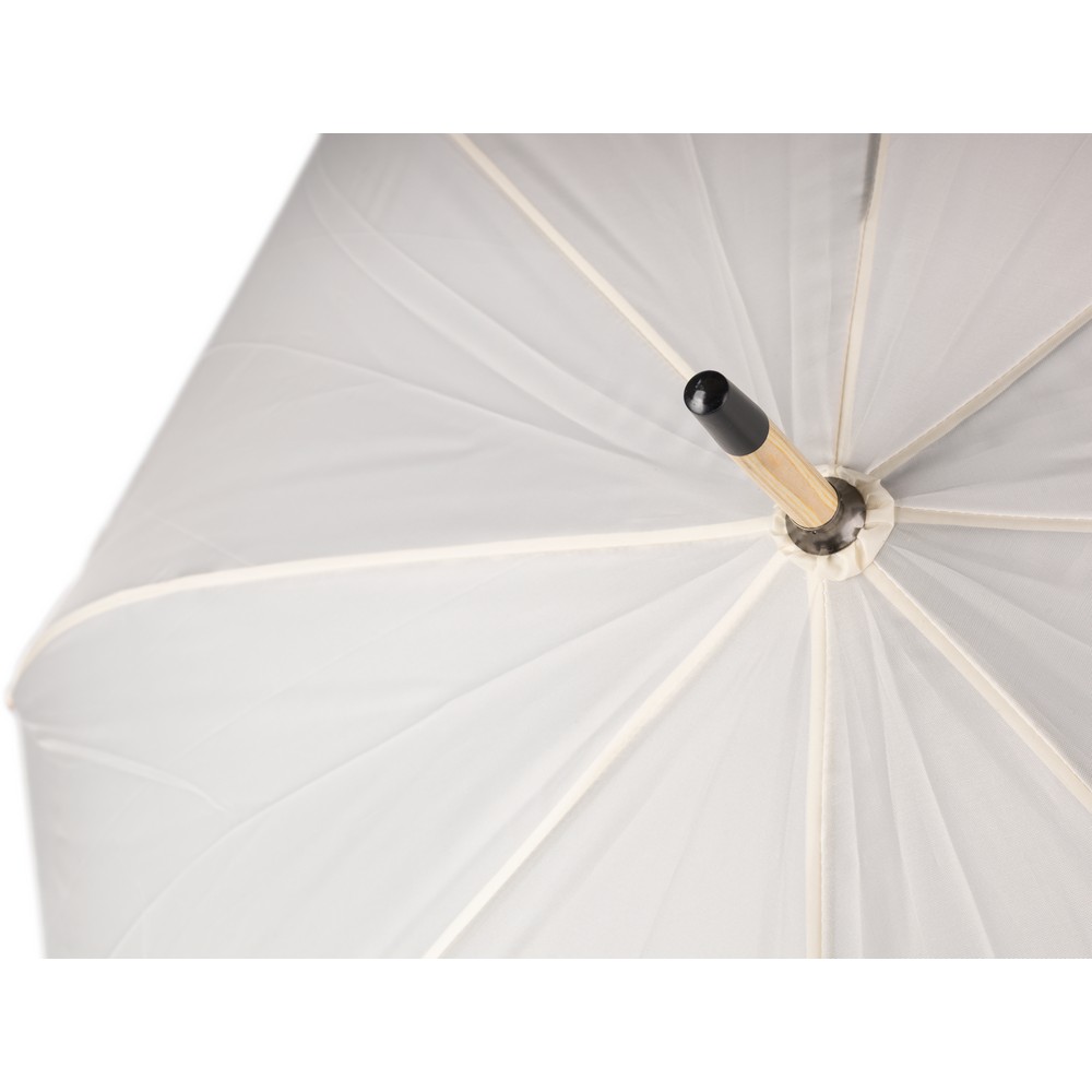 Parasol automatyczny RPET z bambusową rączką 23\" - Parasole automatyczne z nadrukiem logo | VEBI - zdjęcie 8
