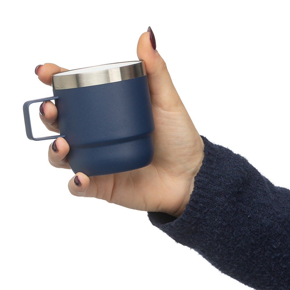 Kubek ze stali recyklingowej 180ml z powłoką ceramiczną - Kubki z nadrukiem logo | VEBI - zdjęcie 11