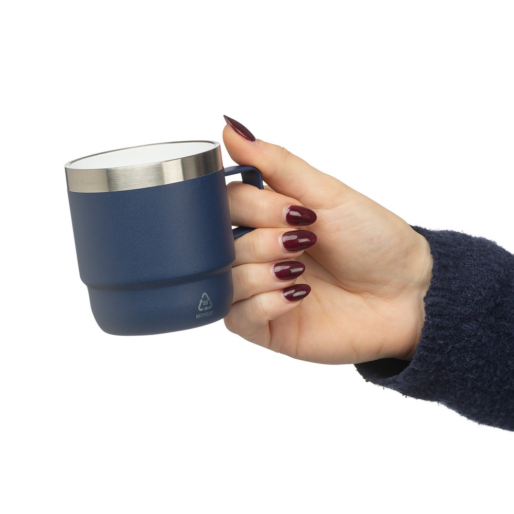 Kubek ze stali recyklingowej 180ml z powłoką ceramiczną - Kubki z nadrukiem logo | VEBI - zdjęcie 18