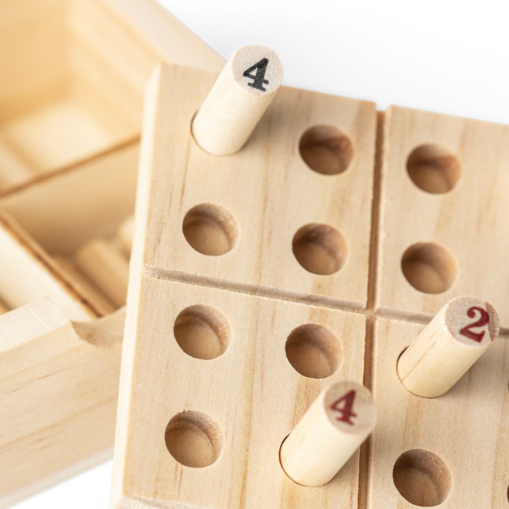 Drewniany zestaw Sudoku z logo - gadżet reklamowy - Gry i zabawy z nadrukiem logo | VEBI - zdjęcie 9