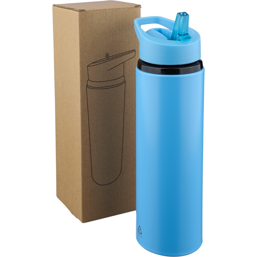 Stalowa butelka sportowa z uchwytem 500ml - recykling - Butelki i bidony z nadrukiem logo | VEBI - zdjęcie 19
