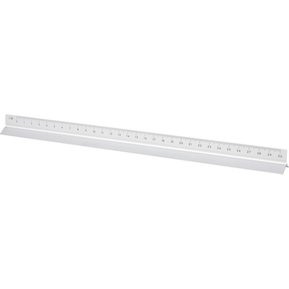 Linijka trójkątna aluminiowa 30 cm ze skalami architektonicznymi