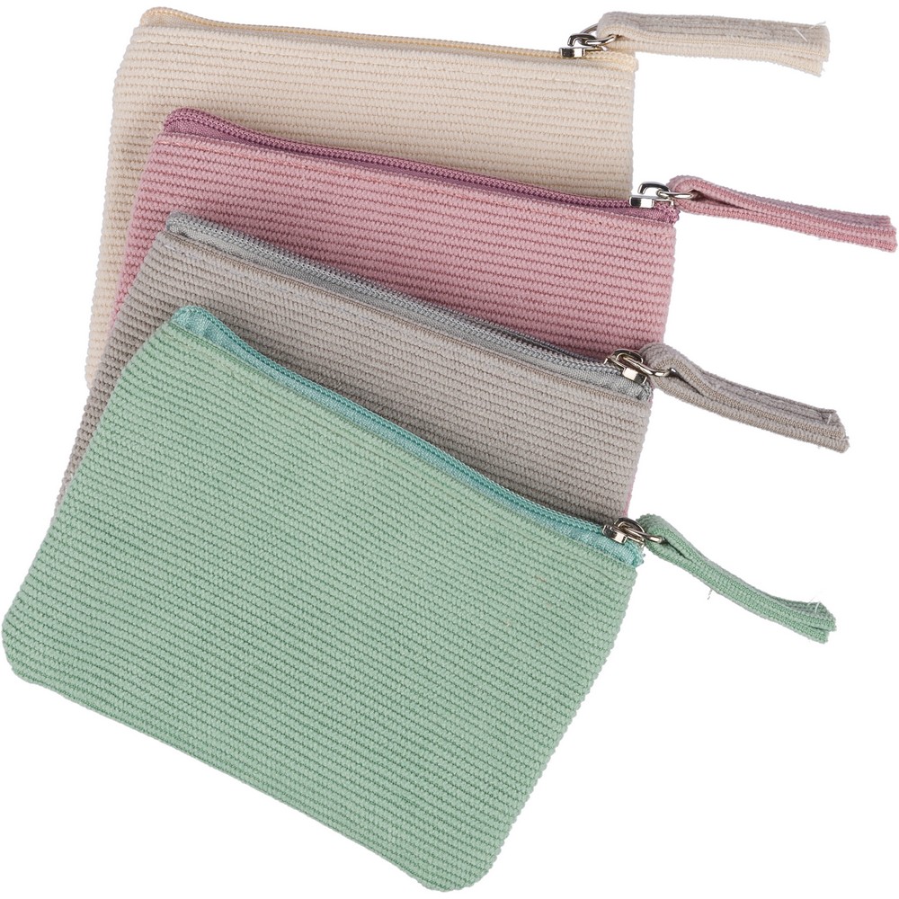 Portmonetka sztruksowa z zamkiem błyskawicznym - zdjęcie 5