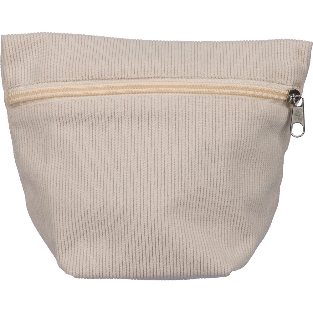 Kosmetyczka ze sztruksu z zamykaną kieszenią - zdjęcie 4