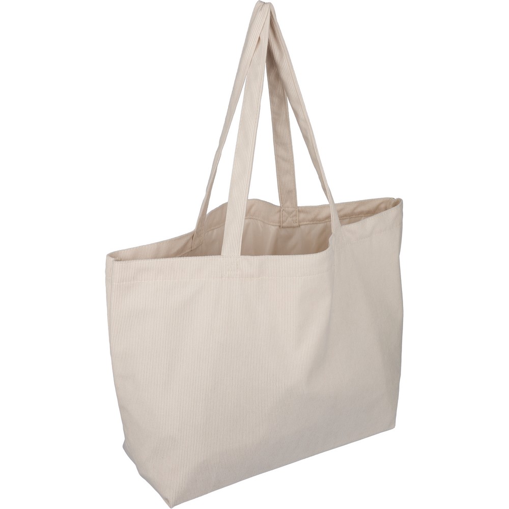 Torba na zakupy ze sztruksu - pojemna torba z długimi uchwytami - zdjęcie 4