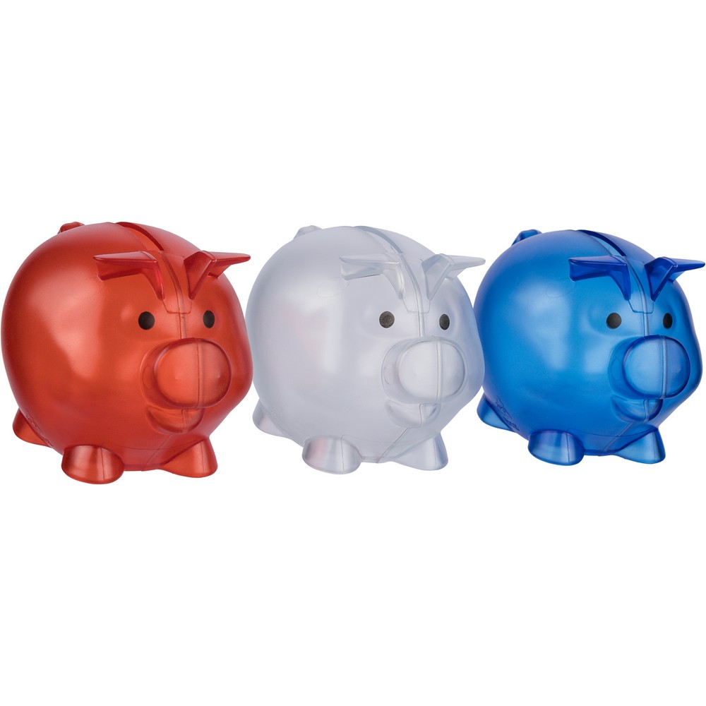 Eko skarbonka świnka z recyklingu - z logo firmy - zdjęcie 4