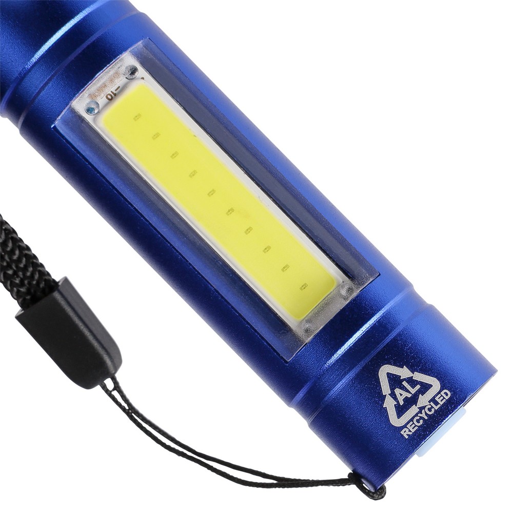 Latarka COB z USB-C - ekologiczna latarka reklamowa 3-tryby - Latarki i lampki z nadrukiem logo | VEBI - zdjęcie 10