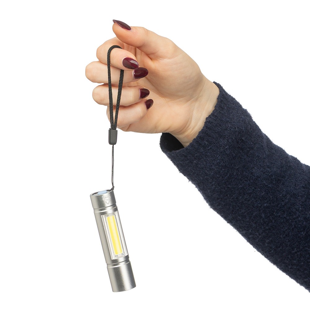 Latarka COB z USB-C - ekologiczna latarka reklamowa 3-tryby - Latarki i lampki z nadrukiem logo | VEBI - zdjęcie 13