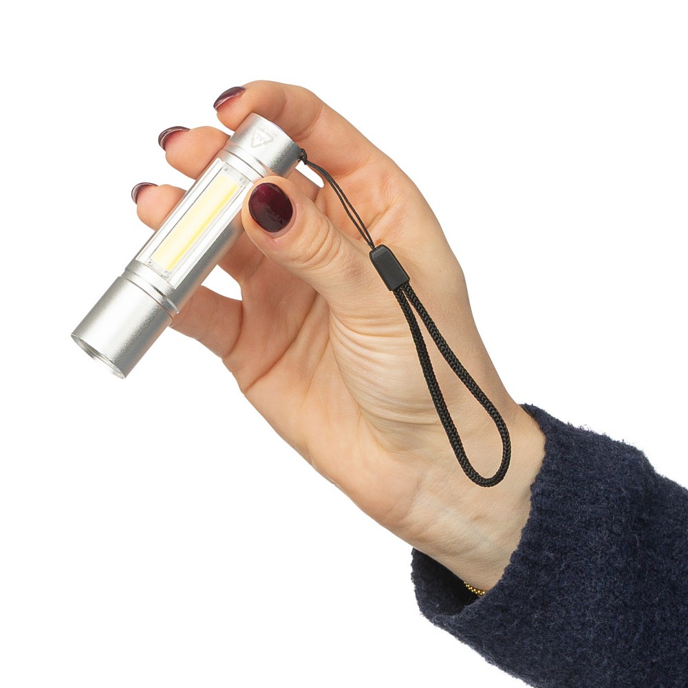 Latarka COB z USB-C - ekologiczna latarka reklamowa 3-tryby - Latarki i lampki z nadrukiem logo | VEBI - zdjęcie 14