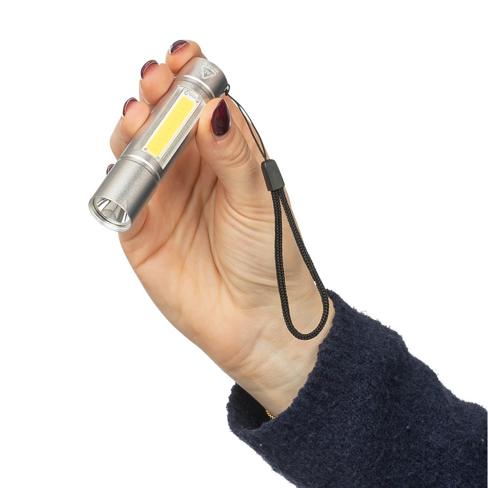 Latarka COB z USB-C - ekologiczna latarka reklamowa 3-tryby - Latarki i lampki z nadrukiem logo | VEBI - zdjęcie 15