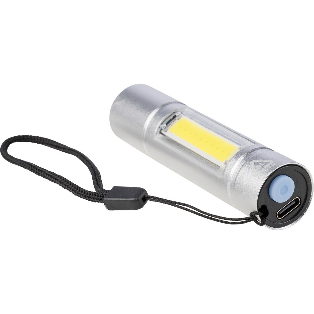 Latarka COB z USB-C - ekologiczna latarka reklamowa 3-tryby - Latarki i lampki z nadrukiem logo | VEBI - zdjęcie 16