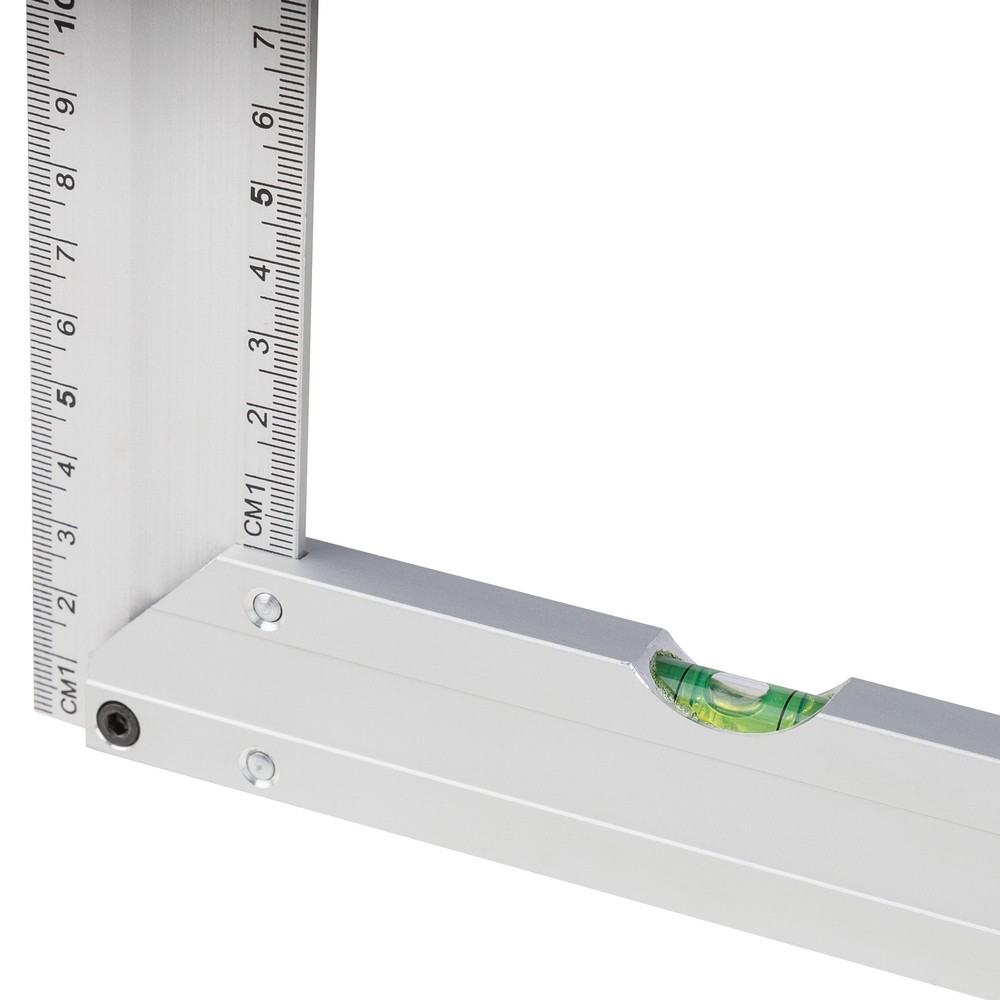 Aluminiowy kątownik z poziomicą 30 cm - gadżet reklamowy - Miarki i taśmy miernicze z nadrukiem logo | VEBI - zdjęcie 9