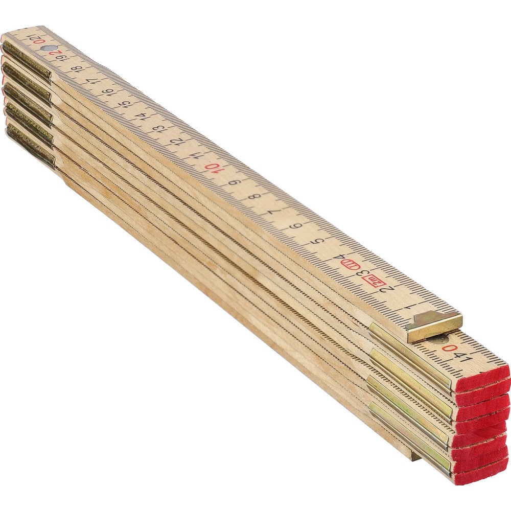 Miara składana drewniana 2m z metalowymi zawiasami