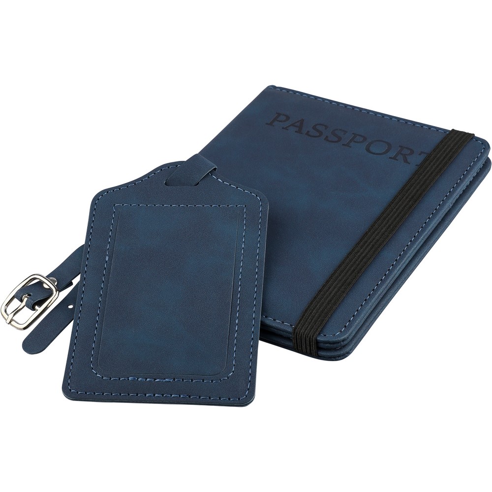 Podróżny zestaw z logo - etui na paszport i zawieszka do bagażu - zdjęcie 2