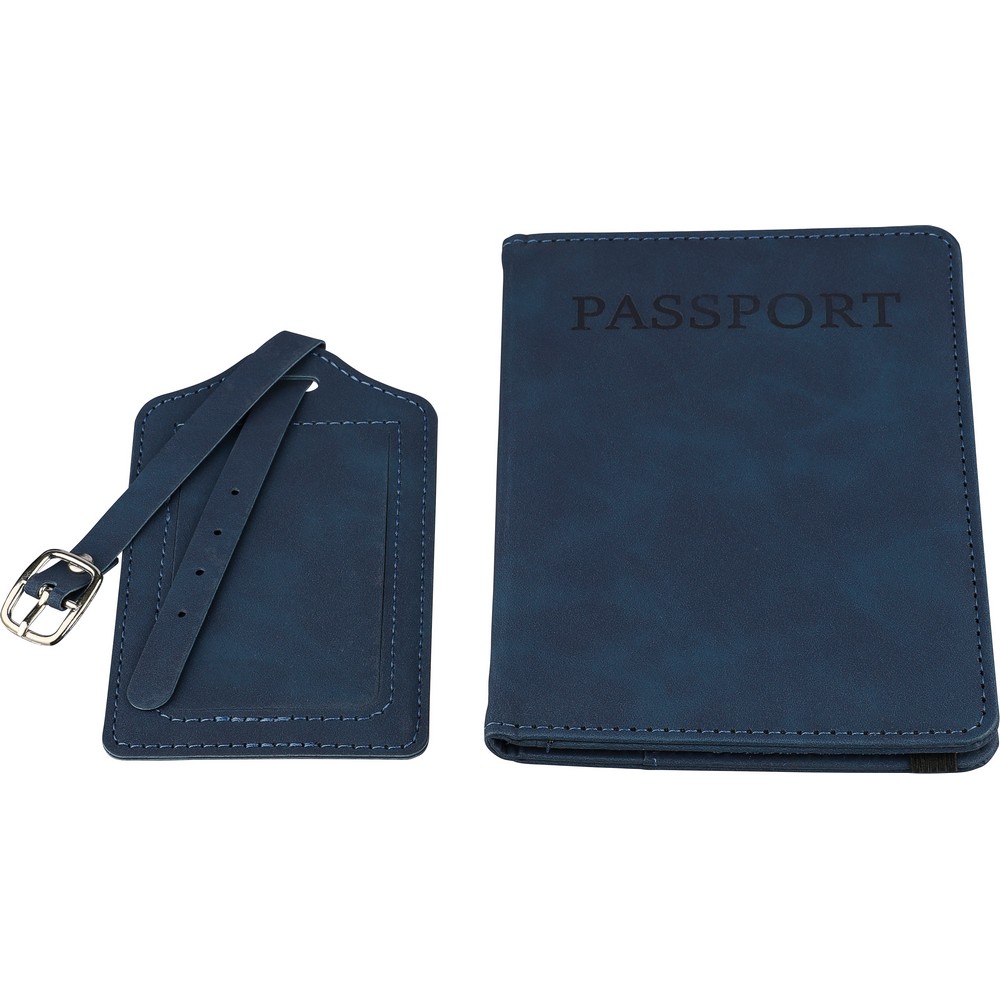 Podróżny zestaw z logo - etui na paszport i zawieszka do bagażu - zdjęcie 5