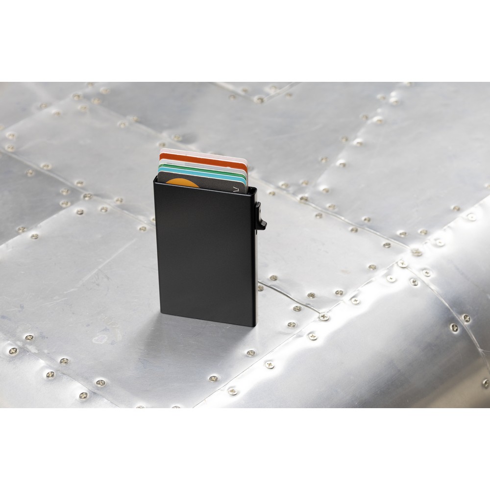 Portfel aluminiowy z RFID i MagSafe - BrandCharger Wally - Etui na karty i wizytówki z nadrukiem logo | VEBI - zdjęcie 6
