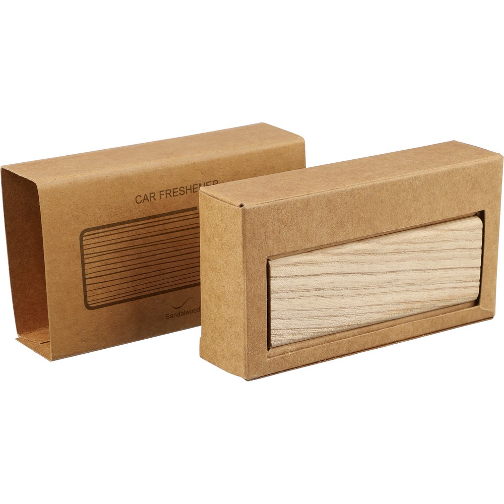 Drewniany odświeżacz samochodowy z klipsem - 2x3g sandał - zdjęcie 3