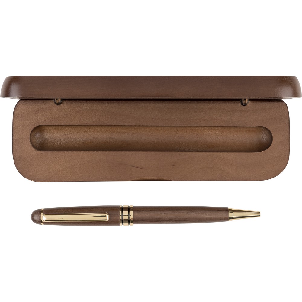 Długopis drewniany z orzecha włoskiego w pudełku - zdjęcie 5