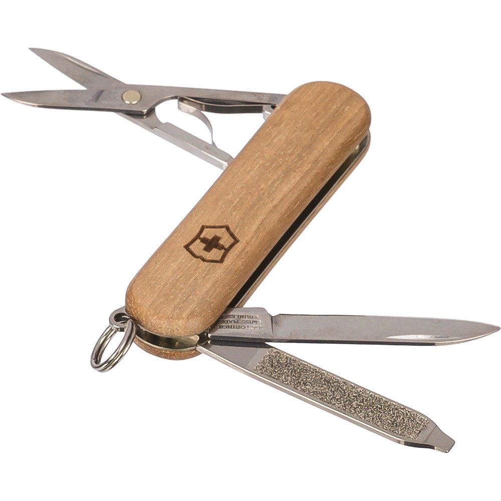 Victorinox Classic SD Wood – scyzoryk z orzechowym uchwytem - Noże i scyzoryki z nadrukiem logo | VEBI
