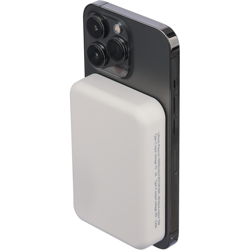 Magnetyczny power bank bezprzewodowy 10000 mAh MagSafe - Power banki z nadrukiem logo | VEBI - zdjęcie 3