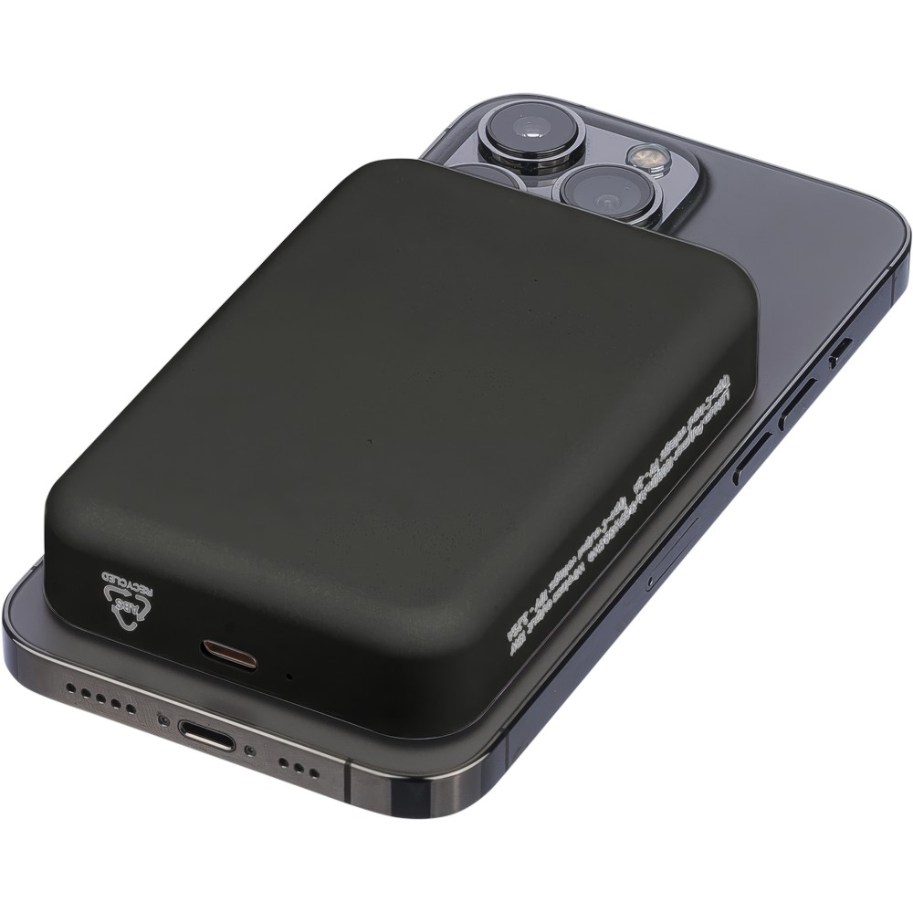 Magnetyczny power bank bezprzewodowy 10000 mAh MagSafe - Power banki z nadrukiem logo | VEBI - zdjęcie 16