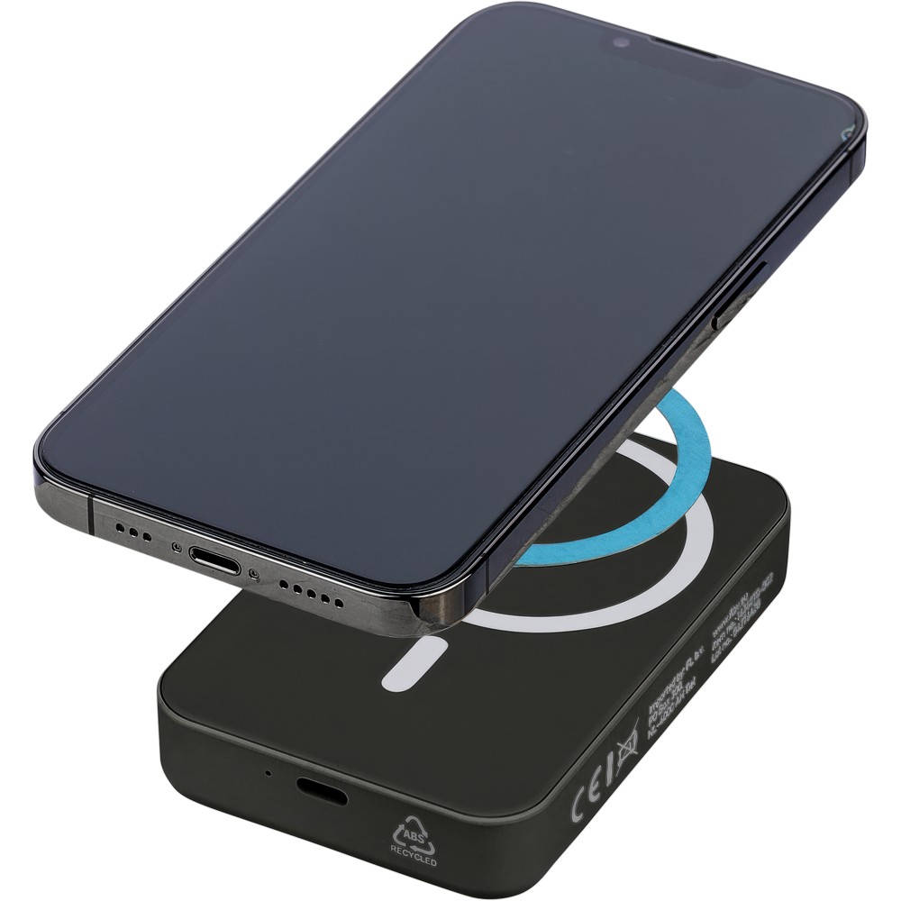 Magnetyczny power bank bezprzewodowy 10000 mAh MagSafe - Power banki z nadrukiem logo | VEBI - zdjęcie 17