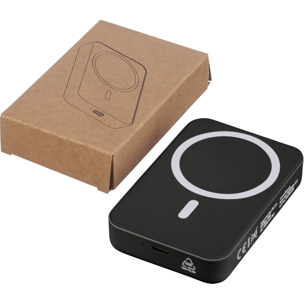 Magnetyczny power bank bezprzewodowy 10000 mAh MagSafe - Power banki z nadrukiem logo | VEBI - zdjęcie 18