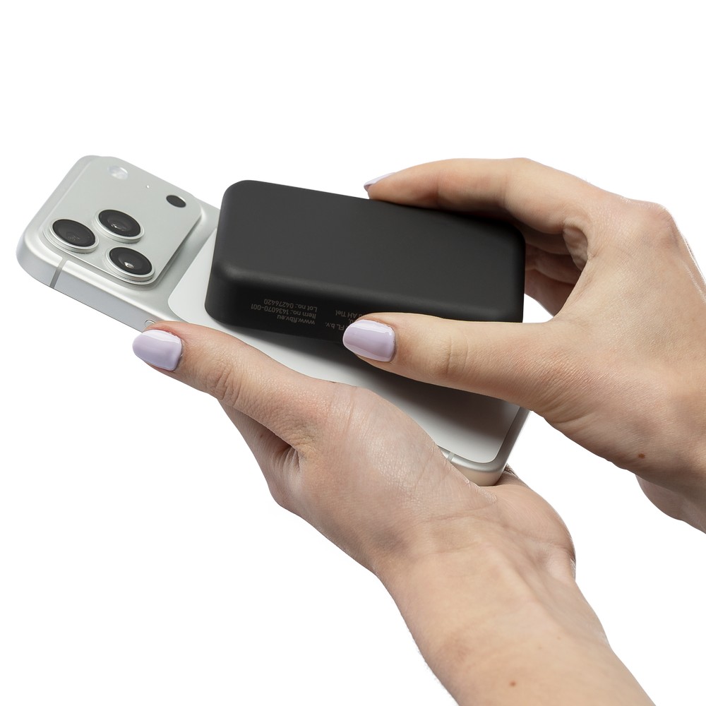 Magnetyczny power bank bezprzewodowy 10000 mAh MagSafe - Power banki z nadrukiem logo | VEBI - zdjęcie 19