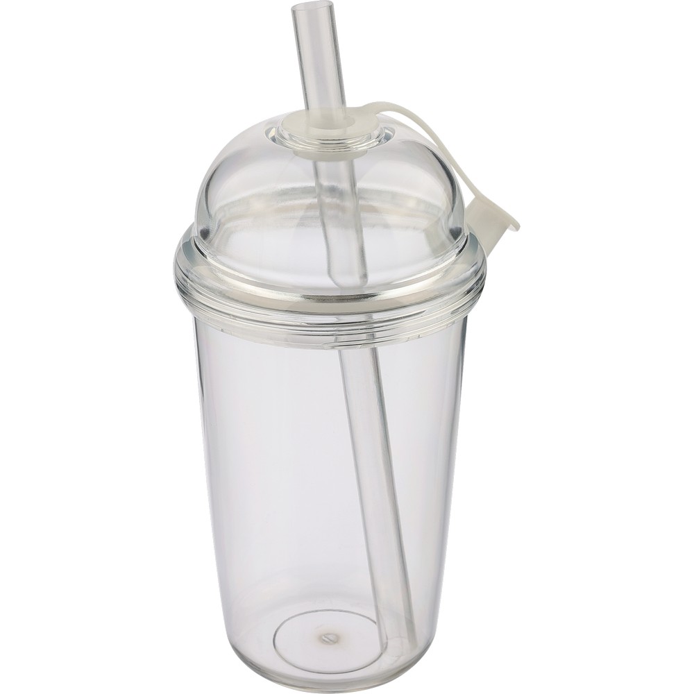 Kubek podróżny ze słomką 500 ml – RPET i silikon - Kubki i butelki termiczne z nadrukiem logo | VEBI - zdjęcie 16