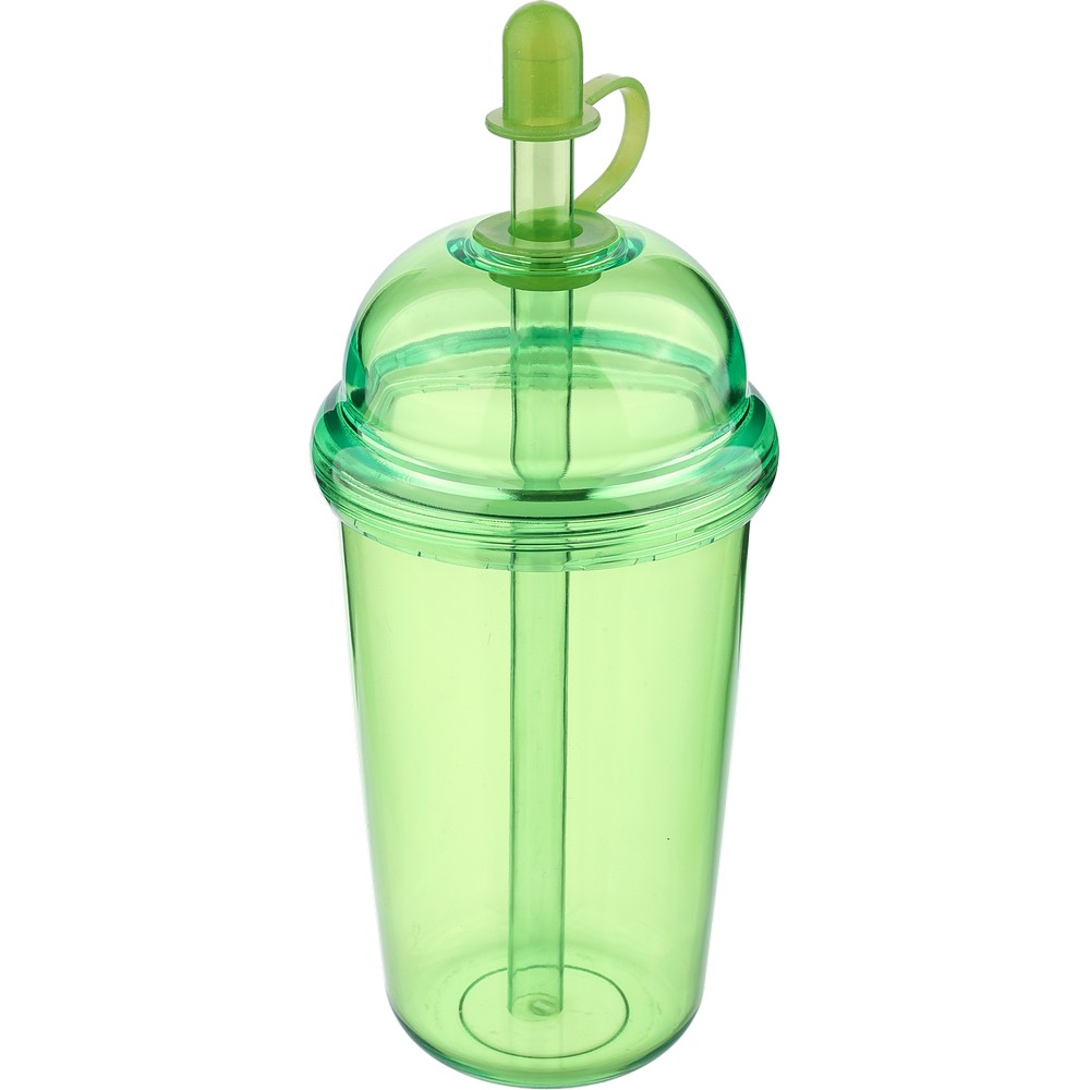 Kubek podróżny ze słomką 500 ml – RPET i silikon - Kubki i butelki termiczne z nadrukiem logo | VEBI - zdjęcie 6