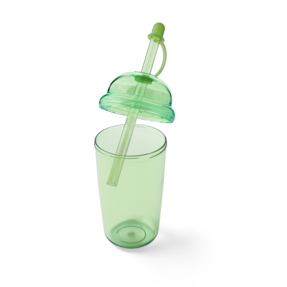 Kubek podróżny ze słomką 500 ml – RPET i silikon - Kubki i butelki termiczne z nadrukiem logo | VEBI - zdjęcie 7