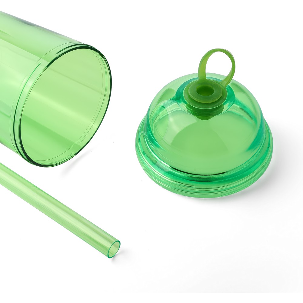 Kubek podróżny ze słomką 500 ml – RPET i silikon - Kubki i butelki termiczne z nadrukiem logo | VEBI - zdjęcie 11