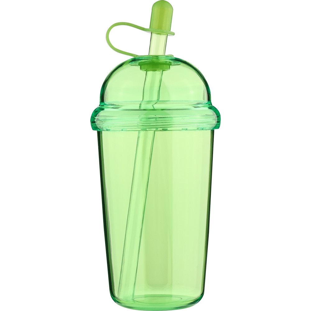 Kubek podróżny ze słomką 500 ml – RPET i silikon - Kubki i butelki termiczne z nadrukiem logo | VEBI - zdjęcie 12