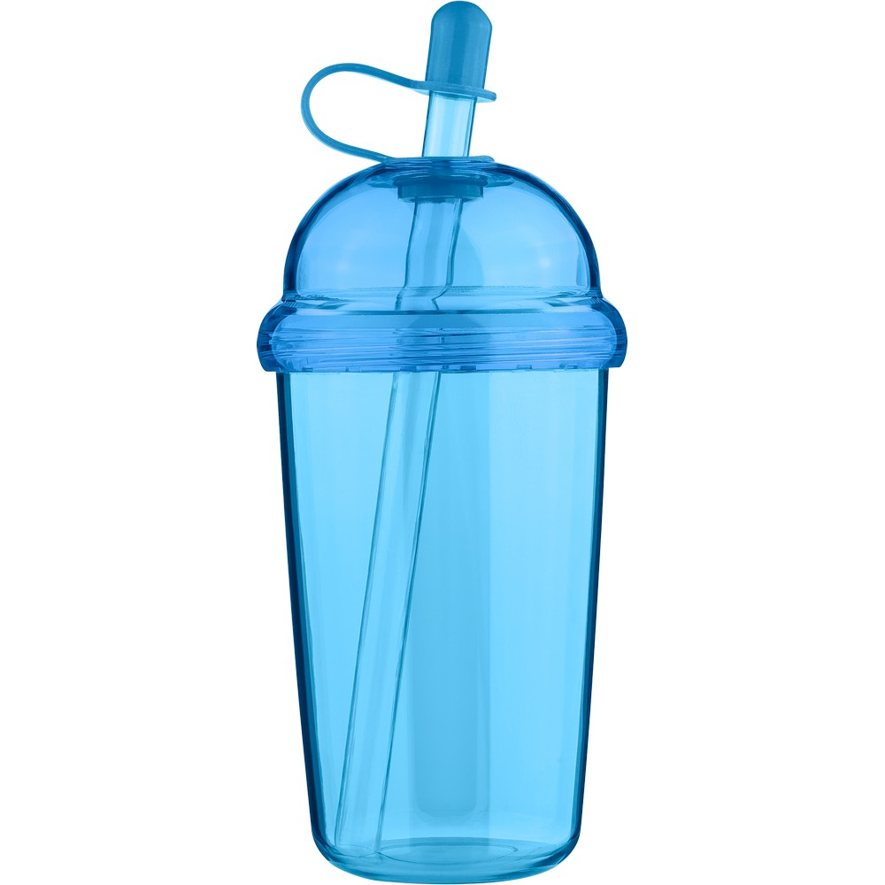 Kubek podróżny ze słomką 500 ml – RPET i silikon - Kubki i butelki termiczne z nadrukiem logo | VEBI - zdjęcie 3