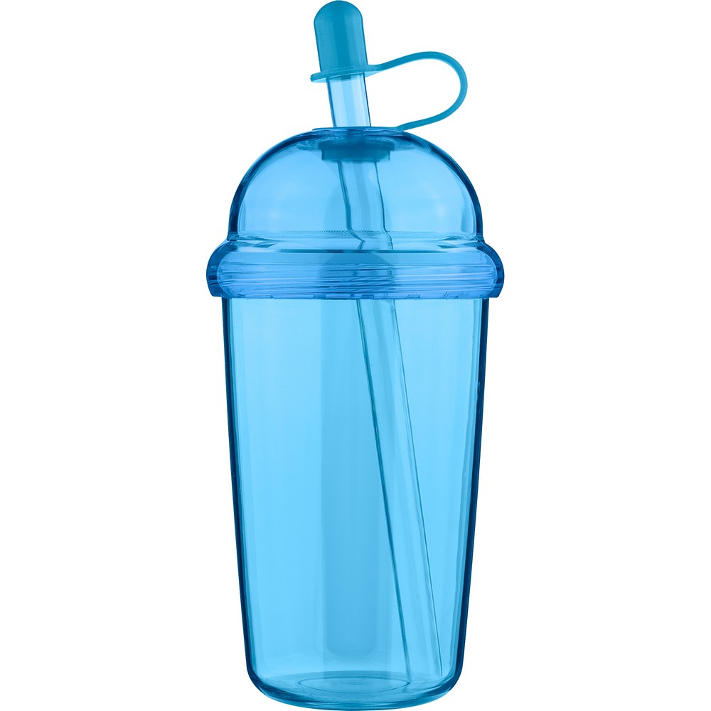 Kubek podróżny ze słomką 500 ml – RPET i silikon - Kubki i butelki termiczne z nadrukiem logo | VEBI - zdjęcie 4