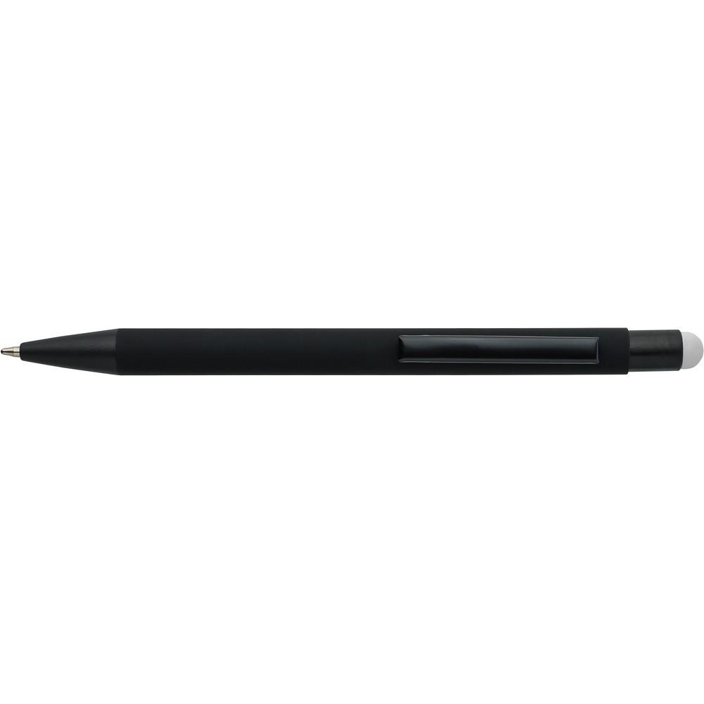 Aluminiowy długopis z końcówką stylus – czarny mat - Długopisy metalowe z nadrukiem logo | VEBI - zdjęcie 2