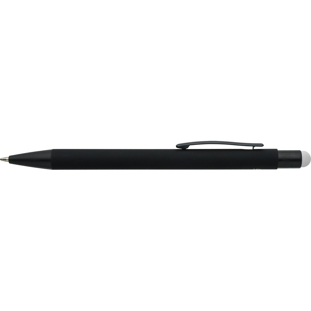 Aluminiowy długopis z końcówką stylus – czarny mat - Długopisy metalowe z nadrukiem logo | VEBI - zdjęcie 3