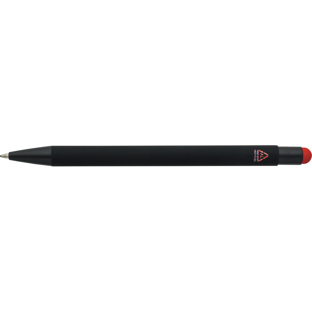 Aluminiowy długopis z końcówką stylus – czarny mat - Długopisy metalowe z nadrukiem logo | VEBI - zdjęcie 17