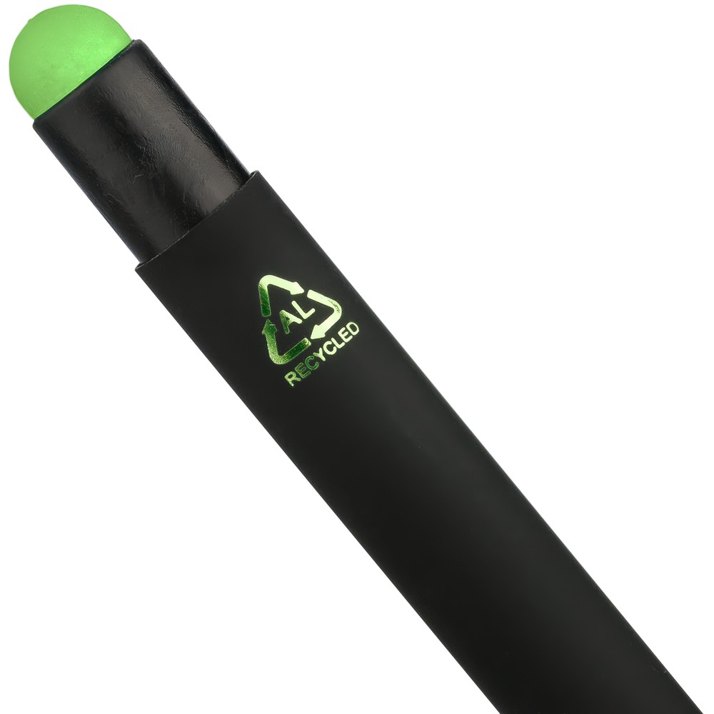 Aluminiowy długopis z końcówką stylus – czarny mat - Długopisy metalowe z nadrukiem logo | VEBI - zdjęcie 25