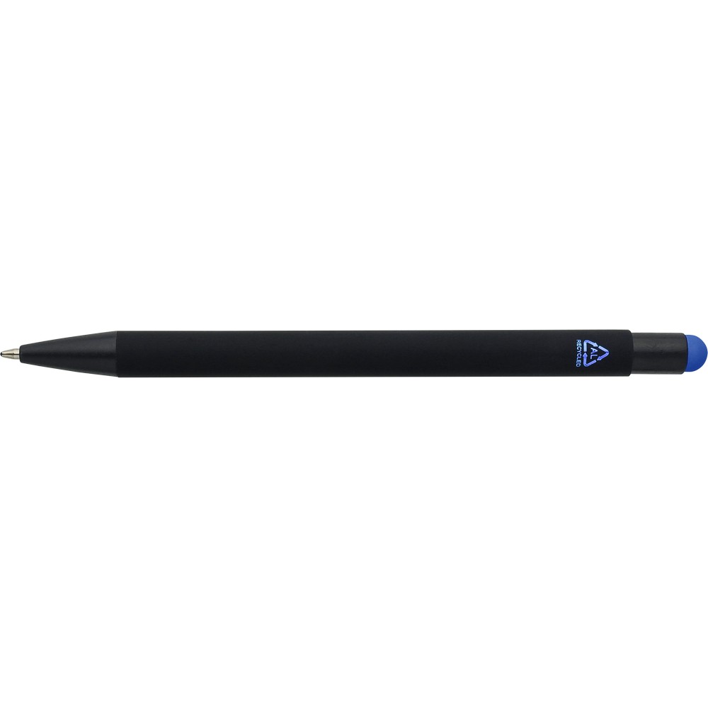 Aluminiowy długopis z końcówką stylus – czarny mat - Długopisy metalowe z nadrukiem logo | VEBI - zdjęcie 29