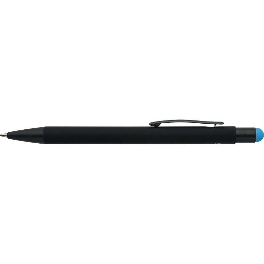Aluminiowy długopis z końcówką stylus – czarny mat - Długopisy metalowe z nadrukiem logo | VEBI - zdjęcie 10
