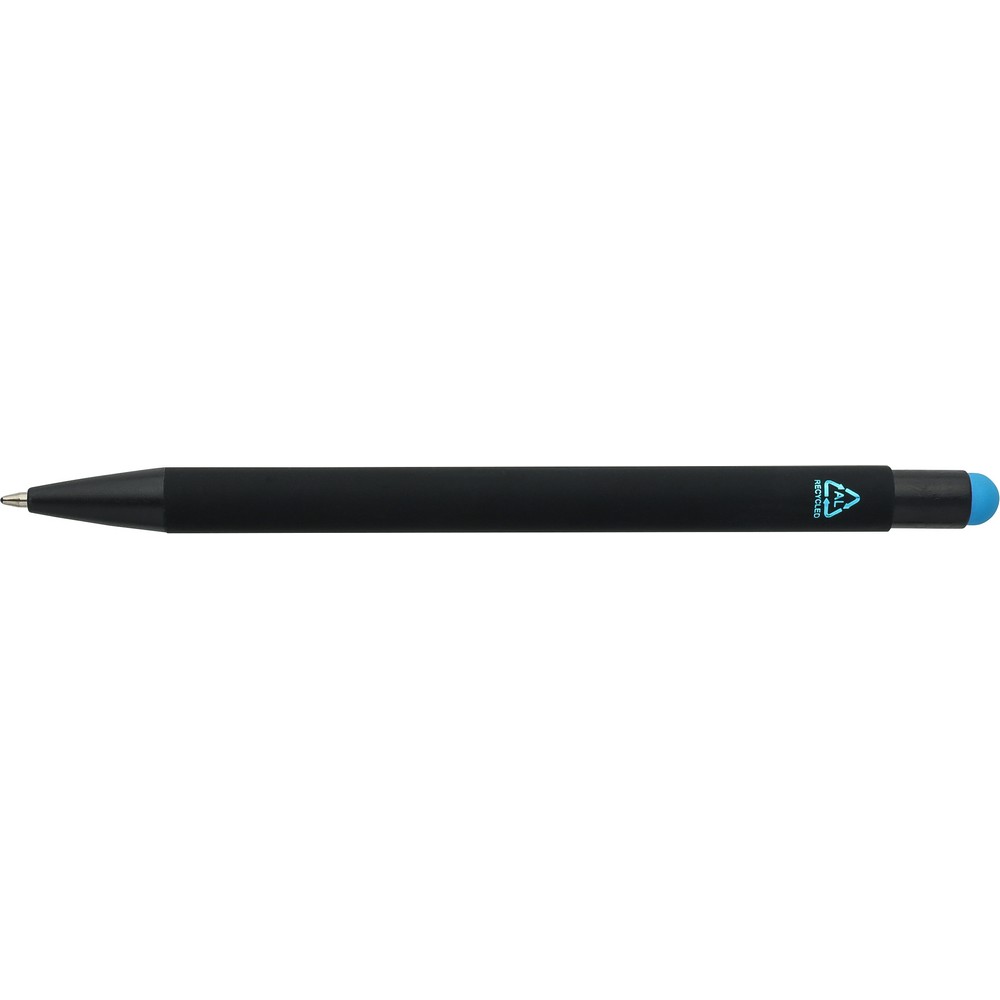 Aluminiowy długopis z końcówką stylus – czarny mat - Długopisy metalowe z nadrukiem logo | VEBI - zdjęcie 11