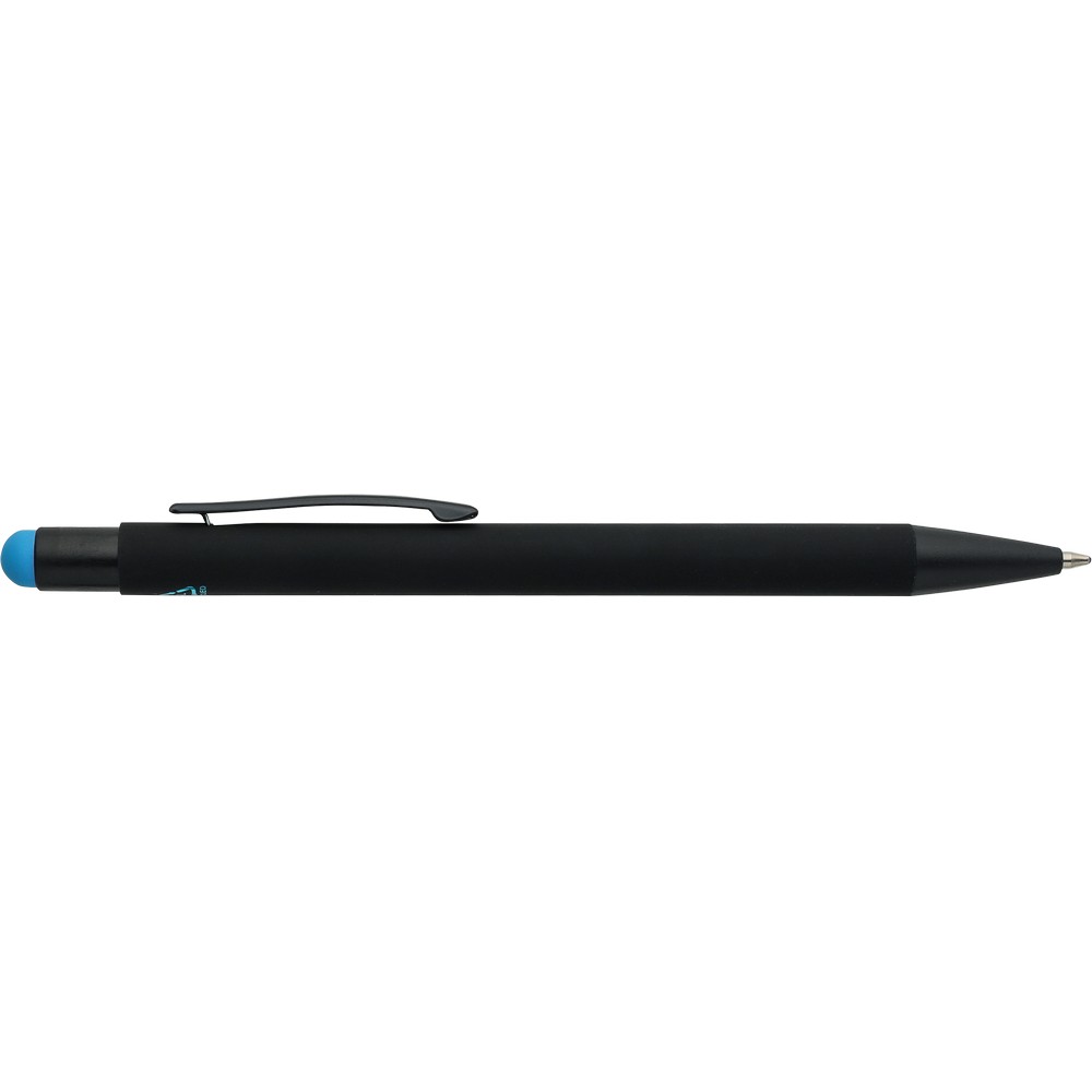 Aluminiowy długopis z końcówką stylus – czarny mat - Długopisy metalowe z nadrukiem logo | VEBI - zdjęcie 12