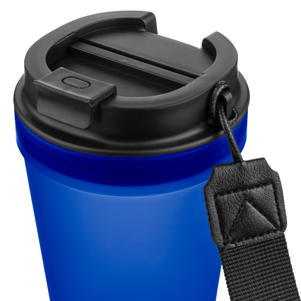 Kubek podróżny 350 ml z przezroczystą ścianką i paskiem - Kubki i butelki termiczne z nadrukiem logo | VEBI - zdjęcie 55