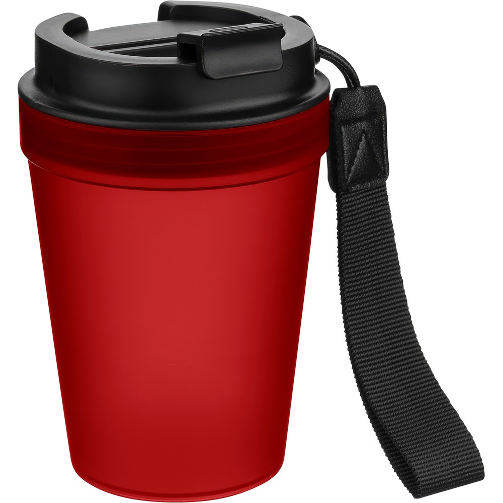 Kubek podróżny 350 ml z przezroczystą ścianką i paskiem - Kubki i butelki termiczne z nadrukiem logo | VEBI - zdjęcie 45