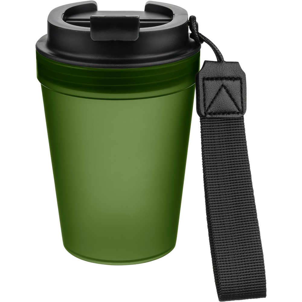Kubek podróżny 350 ml z przezroczystą ścianką i paskiem - Kubki i butelki termiczne z nadrukiem logo | VEBI - zdjęcie 117