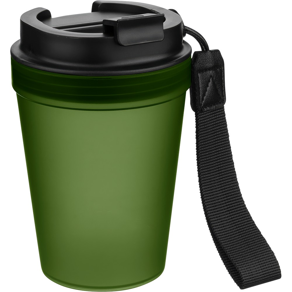 Kubek podróżny 350 ml z przezroczystą ścianką i paskiem - Kubki i butelki termiczne z nadrukiem logo | VEBI - zdjęcie 126